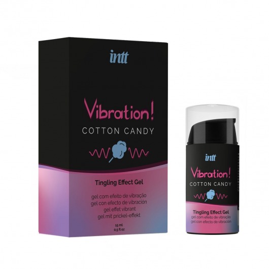 Жидкий вибратор Vibration Cotton Candy с ароматом сахарной ваты - 15 мл. - INTT - купить с доставкой в Сыктывкаре