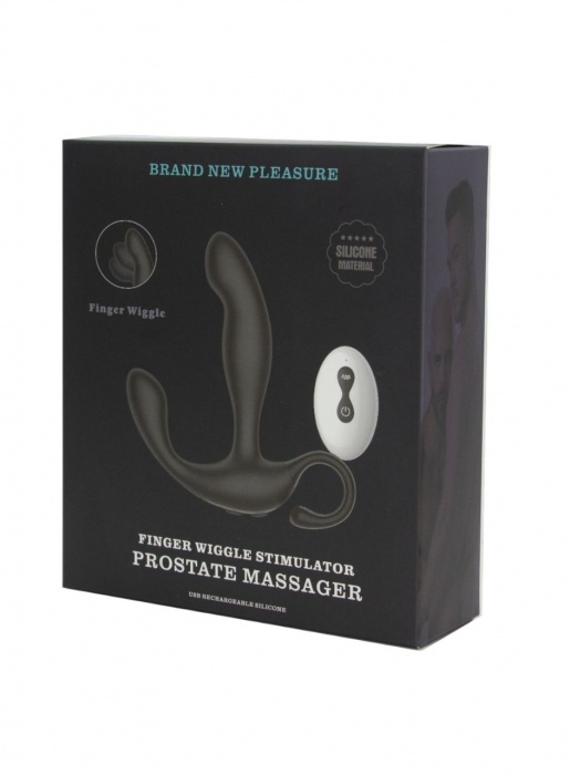 Черный вибромассажер простаты с эффектом фингеринга и пультом ДУ - Secwell - в Сыктывкаре купить с доставкой