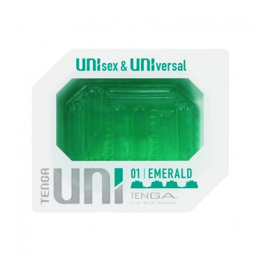 Зеленый мастурбатор-стимулятор Tenga Uni Emerald - Tenga - в Сыктывкаре купить с доставкой