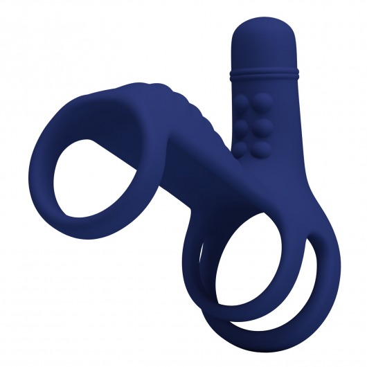 Синяя вибронасадка на пенис Vibrating Penis Sling - Baile - в Сыктывкаре купить с доставкой