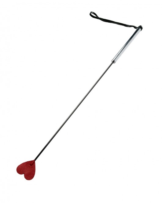 Стек «Сердце» с металлической ручкой и красным шлепком - 67 см. - Crazy Handmade - купить с доставкой в Сыктывкаре