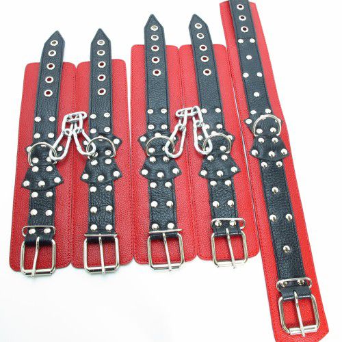 Набор кожаных БДСМ-аксессуаров - БДСМ Арсенал - купить с доставкой в Сыктывкаре