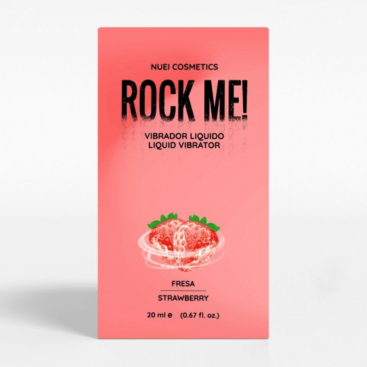 Жидкий вибратор Nuei Rock Me! с ароматом клубники - 20 мл. - Nuei cosmetics - купить с доставкой в Сыктывкаре