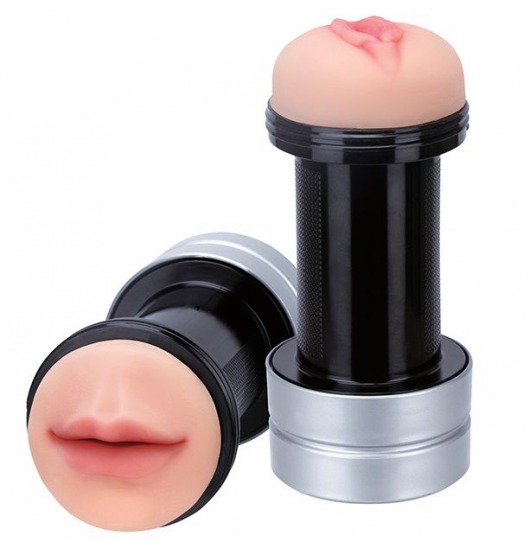 Двусторонний мастурбатор REALSTUFF 2 IN 1 HUMMER MOUTH   VAGINA - ротик и вагина - Dream Toys - в Сыктывкаре купить с доставкой