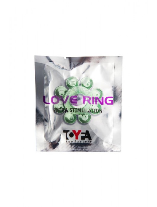 Зеленое эрекционное кольцо-цветок - Toyfa Basic - в Сыктывкаре купить с доставкой