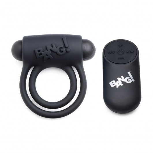 Черное эрекционное виброкольцо 28X Remote Control Vibrating Cock Ring   Bullet - XR Brands - в Сыктывкаре купить с доставкой