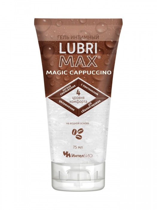 Интимный гель-смазка на водной основе Lubrimax Magic Cappuccino - 75 мл. - ИнтелБИО - купить с доставкой в Сыктывкаре