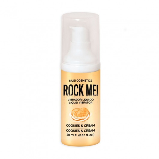Жидкий вибратор Nuei Rock Me! с ароматом печенья и сливок - 20 мл. - Nuei cosmetics - купить с доставкой в Сыктывкаре