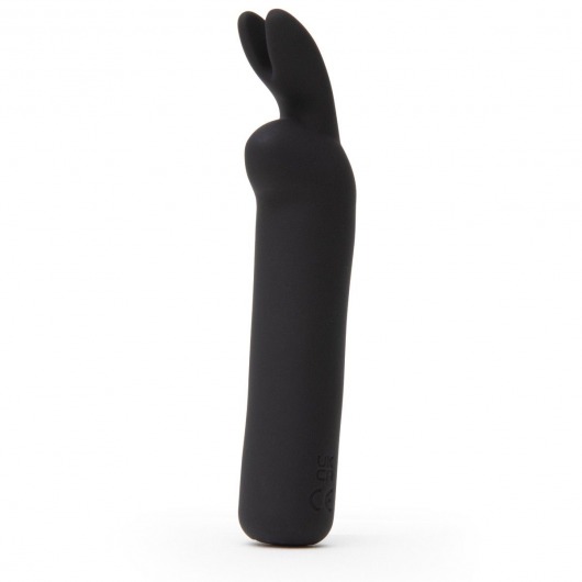 Черная вибропуля с ушками Rechargeable Rabbit Ears Bullet Vibrator - Happy Rabbit