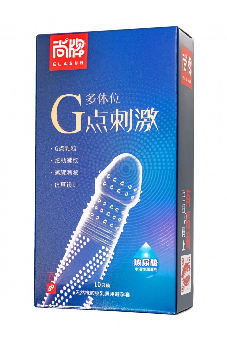 Ультратонкие презервативы Elasun G-spot stimulation с ребрами и точками - 10 шт. - Elasun - купить с доставкой в Сыктывкаре