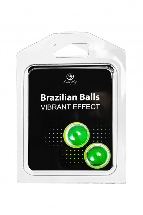 Набор из 2 шариков с массажным маслом Brazilian Balls с эффектом вибрации - Secret Play - купить с доставкой в Сыктывкаре