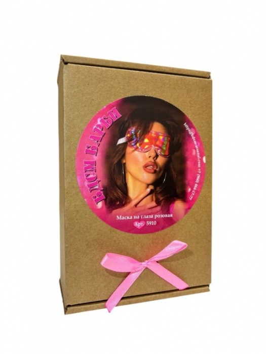 Розовая маска на глаза «БДСМ Барби» - БДСМ Арсенал - купить с доставкой в Сыктывкаре