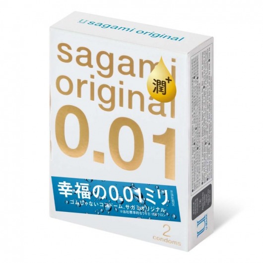 Увлажнённые презервативы Sagami Original 0.01 Extra Lub - 2 шт. - Sagami - купить с доставкой в Сыктывкаре