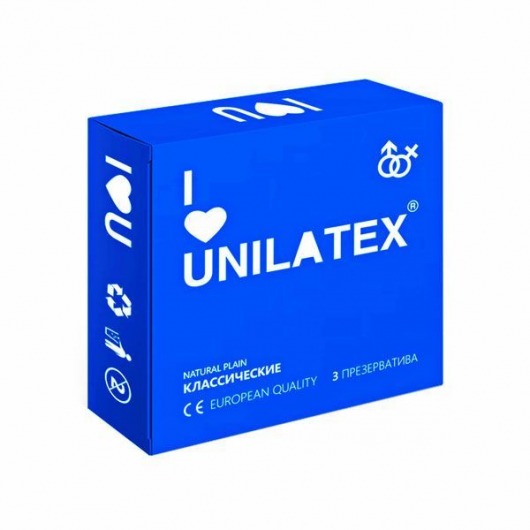 Классические презервативы Unilatex Natural Plain - 3 шт. - Unilatex - купить с доставкой в Сыктывкаре