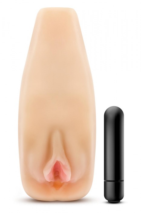Мастурбатор-вагина с вибрацией Soft   Wet Natasha Realistic Beige Masturbator - Blush Novelties - в Сыктывкаре купить с доставкой