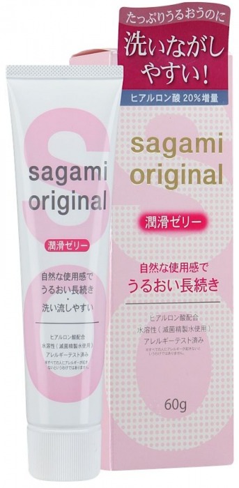 Гель-смазка на водной основе Sagami Original - 60 гр. - Sagami - купить с доставкой в Сыктывкаре