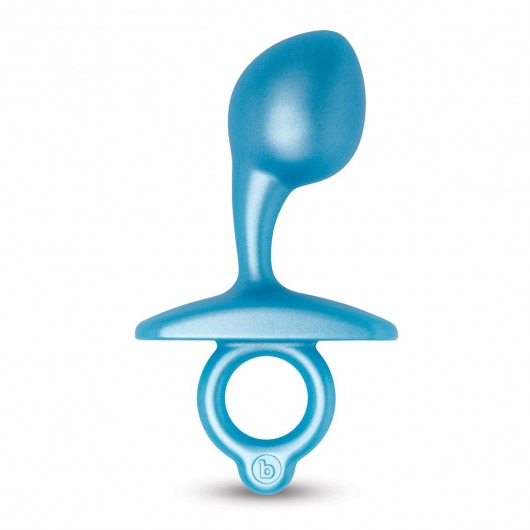 Голубая анальная пробка для массажа простаты Bulb Silicone Prostate Plug - 10,7 см. - b-Vibe - в Сыктывкаре купить с доставкой