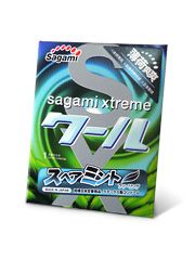 Презерватив Sagami Xtreme Mint с ароматом мяты - 1 шт. - Sagami - купить с доставкой в Сыктывкаре