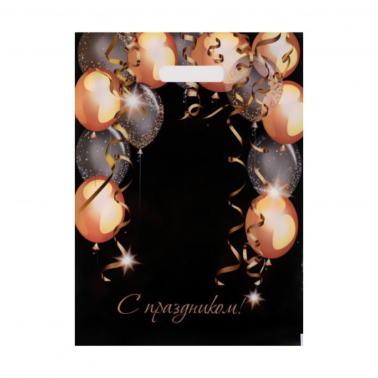 Пакет с вырубной ручкой и принтом в виде шариков (30х40 см) - Сима-Ленд - купить с доставкой в Сыктывкаре