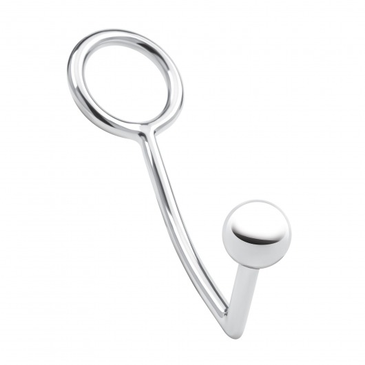 Кольцо на пенис с анальным стимулятором Stainless Steel Anal Hook   Cock Ring - BlueLine - в Сыктывкаре купить с доставкой
