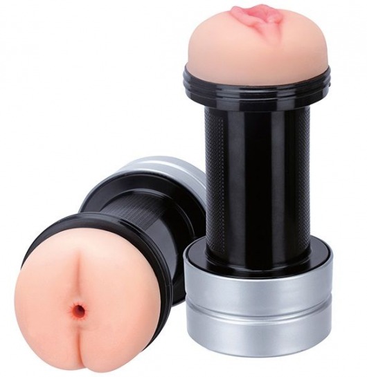 Мастурбатор 2-в-1 REALSTUFF 2 IN 1 HUMMER ANUS   VAGINA: вагина и анус - Dream Toys - в Сыктывкаре купить с доставкой