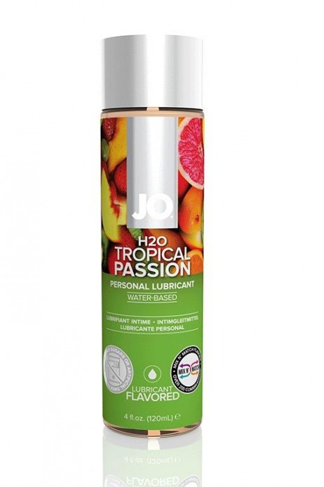 Лубрикант на водной основе с ароматом тропических фруктов JO Flavored Tropical Passion - 120 мл. - System JO - купить с доставкой в Сыктывкаре