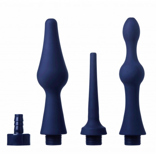 Набор из 3 универсальных насадок для анального душа Universal 3 Piece Silicone Enema Attachment Set - XR Brands - купить с доставкой в Сыктывкаре