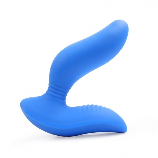 Синий вибромассажер простаты 3,5’’ Curve P-spot Massager - 12 см. - Erokay - в Сыктывкаре купить с доставкой