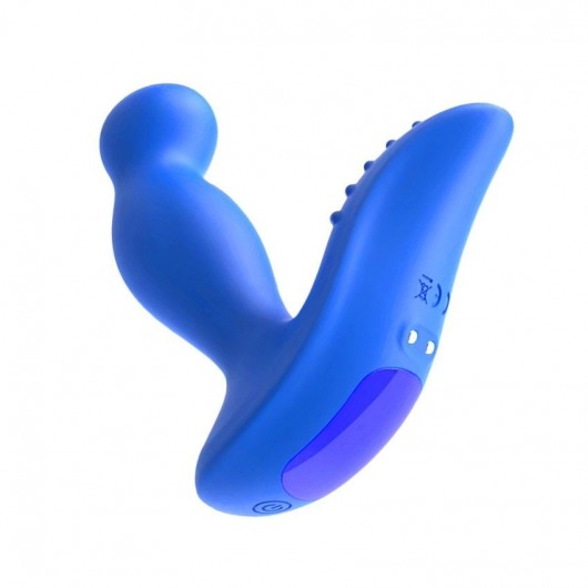 Синий вибромассажер простаты 3,5’’ Remote Control P-spot Massager - 12,5 см. - Erokay - в Сыктывкаре купить с доставкой