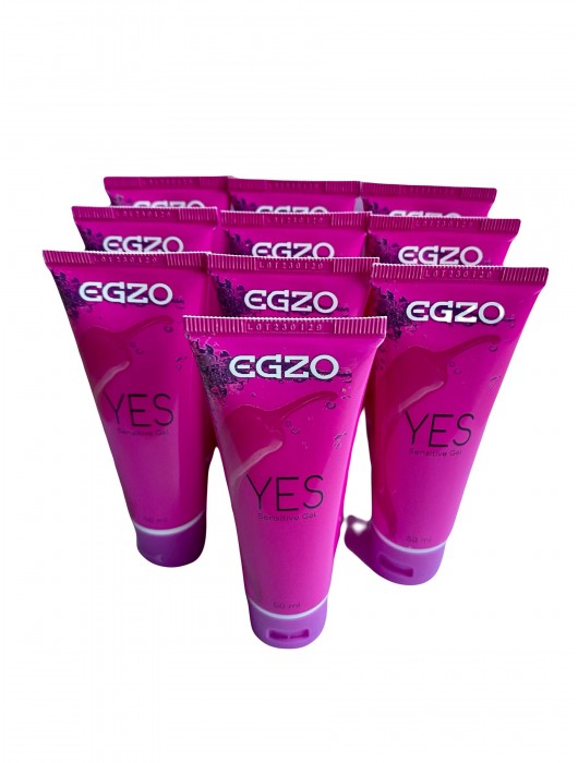 Набор из 10 согревающих лубрикантов на водной основе Egzo Yes (по 50 мл.) - EGZO - купить с доставкой в Сыктывкаре