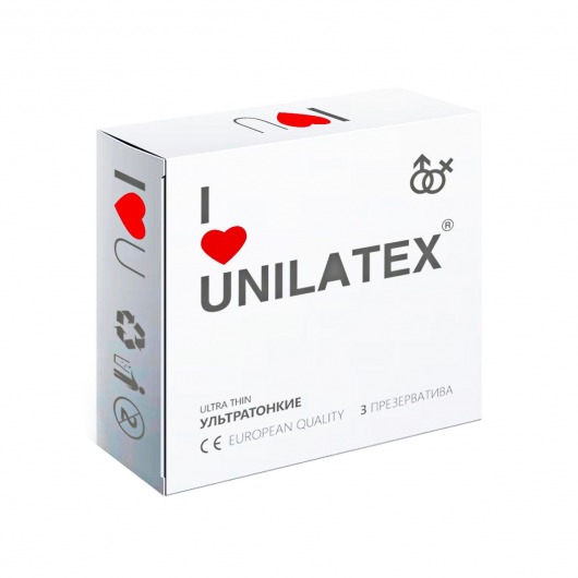 Ультратонкие презервативы Unilatex Ultra Thin - 3 шт. - Unilatex - купить с доставкой в Сыктывкаре