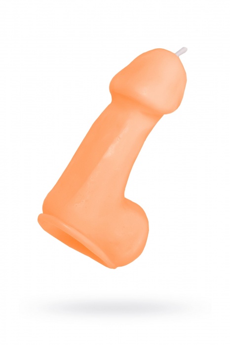 Оранжевая свеча в форме пениса - 47 гр. - Pecado - купить с доставкой в Сыктывкаре