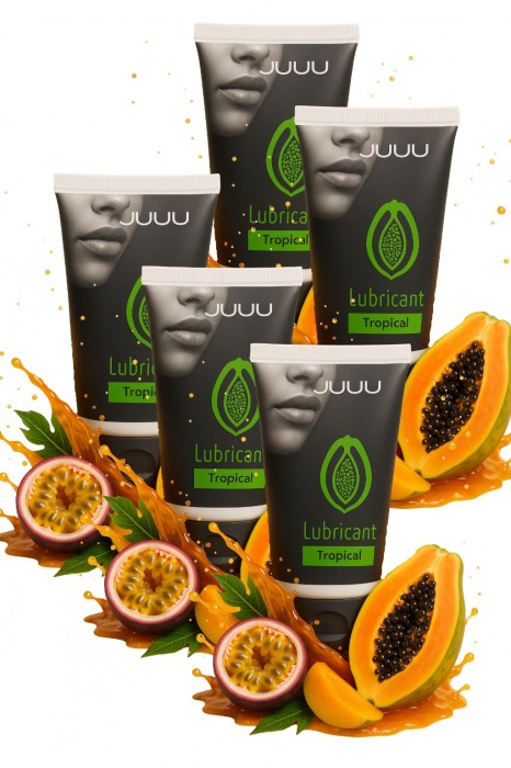 Набор из 5 съедобных лубрикантов JUJU со вкусом тропических фруктов - JuJu - купить с доставкой в Сыктывкаре