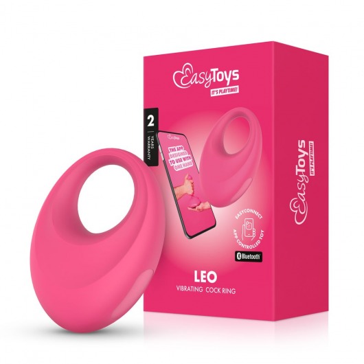 Розовое интерактивное эрекционное виброкольцо Leo - Easy toys - в Сыктывкаре купить с доставкой