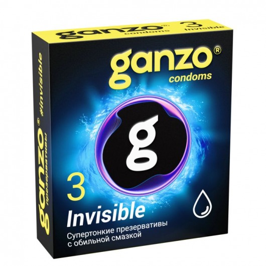 Супертонкие презервативы Ganzo Invisible - 3 шт. - Ganzo - купить с доставкой в Сыктывкаре