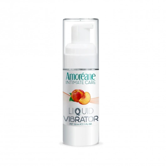 Жидкий вибратор со вкусом персика Amoreane Peach - 30 мл. - Amoreane - купить с доставкой в Сыктывкаре