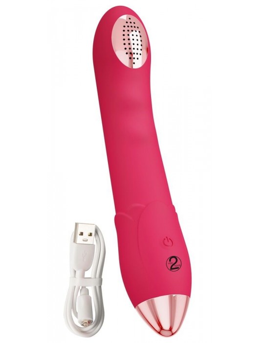 Малиновая насадка на душ с вибрацией Showers to orgasm - 20,1 см. - Orion - купить с доставкой в Сыктывкаре