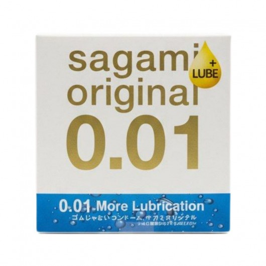 Увлажнённый презерватив Sagami Original 0.01 Extra Lub - 1 шт. - Sagami - купить с доставкой в Сыктывкаре