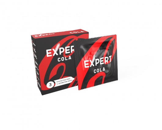 Презервативы с ароматом колы Expert Cola - 3 шт. - Expert - купить с доставкой в Сыктывкаре
