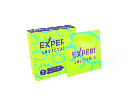 Ультратонкие презервативы Expert Invisible - 3 шт. - Expert - купить с доставкой в Сыктывкаре