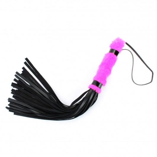 Нежная плеть с розовым мехом BDSM Light - 43 см. - БДСМ Арсенал - купить с доставкой в Сыктывкаре