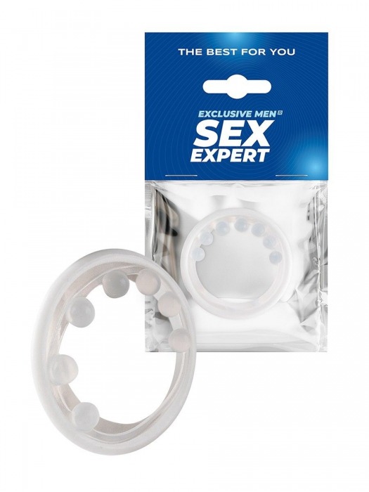 Эрекционное кольцо с мягкой стимулирующей насадкой - Sex Expert - в Сыктывкаре купить с доставкой