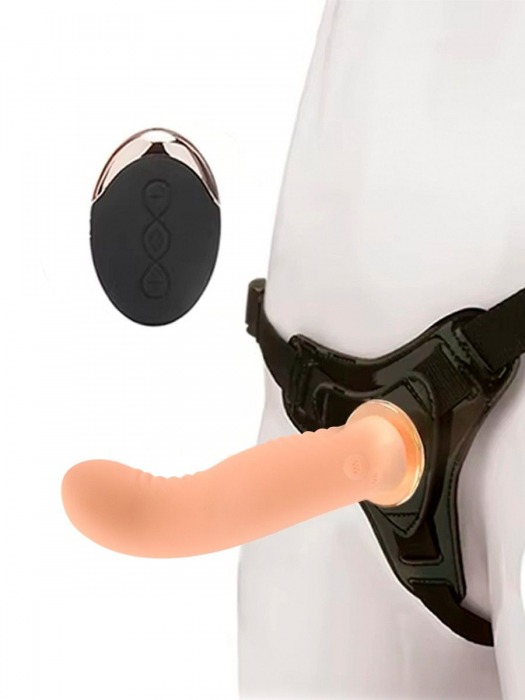 Женский вибрострапон со съемной насадкой и пультом ДУ - Erokay - купить с доставкой в Сыктывкаре