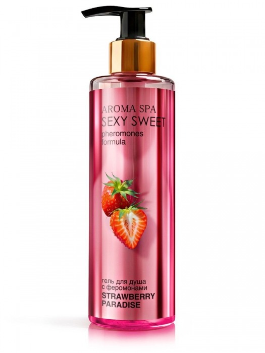 Гель для душа с феромонами и ароматом клубники Strawberry Paradise - 200 мл. -  - Магазин феромонов в Сыктывкаре