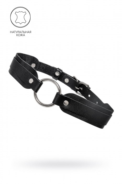 Черный кожаный чокер-ошейник со скруглёнными углами - Pecado - купить с доставкой в Сыктывкаре