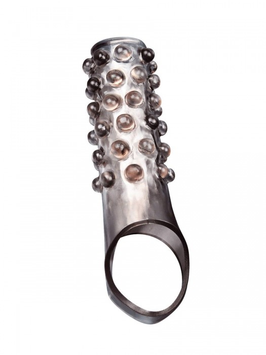 Дымчатая насадка на пенис с выпуклостями - 11 см. - Sex Expert - в Сыктывкаре купить с доставкой