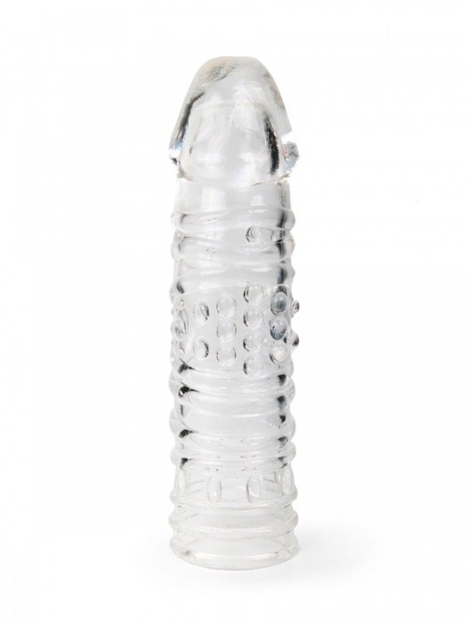 Прозрачная закрытая насадка на пенис - 17 см. - Sex Expert - в Сыктывкаре купить с доставкой