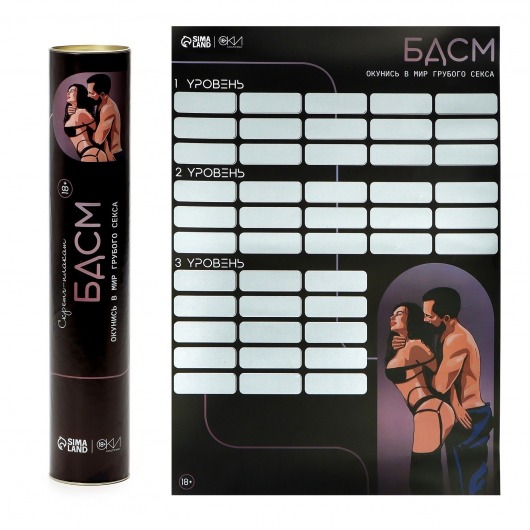 Плакат для двоих со скретч-слоем «БДСМ» - Сима-Ленд - купить с доставкой в Сыктывкаре