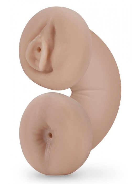 Телесный люминесцентный двусторонний мастурбатор Tasha - Blush Novelties - в Сыктывкаре купить с доставкой