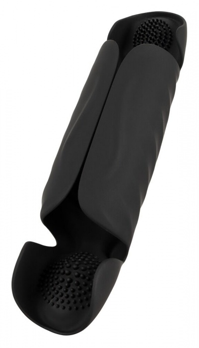 Черный вибромастурбатор с трехточечной стимуляцией Penis Trainer with 3 Point Stimulation - Orion - в Сыктывкаре купить с доставкой